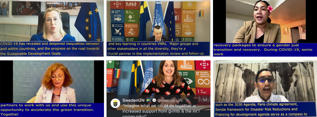 Röster från bland annat EU, Sverige, svenskt och internationellt civilsamhälle lyfte global ojämlikhet och vikten av inkludering i en hållbar återhämtning under årets digitala högnivåforum för Agenda 2030.